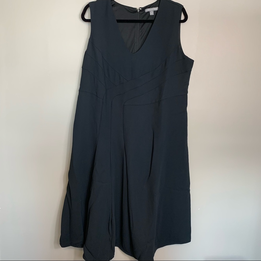 Jessica London Black Sleeveless Shift Event Dress Plus Size 16W Classic